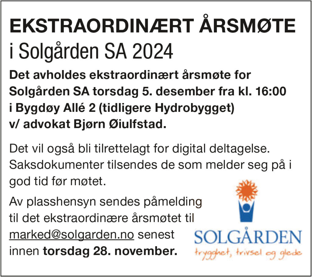 Ekstraordinært årsmøte 2024